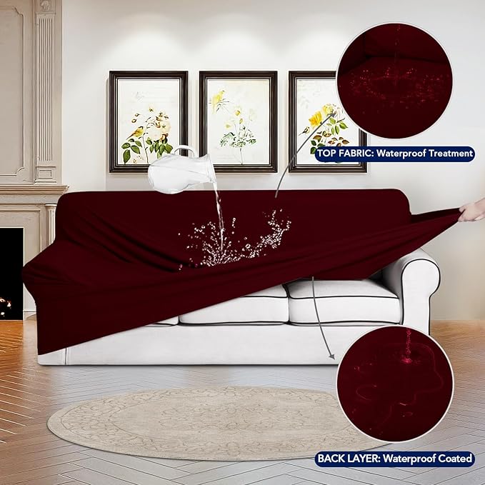 PureFit 100% Dual Waterproof Couch Cover Slipcovers - Image 3