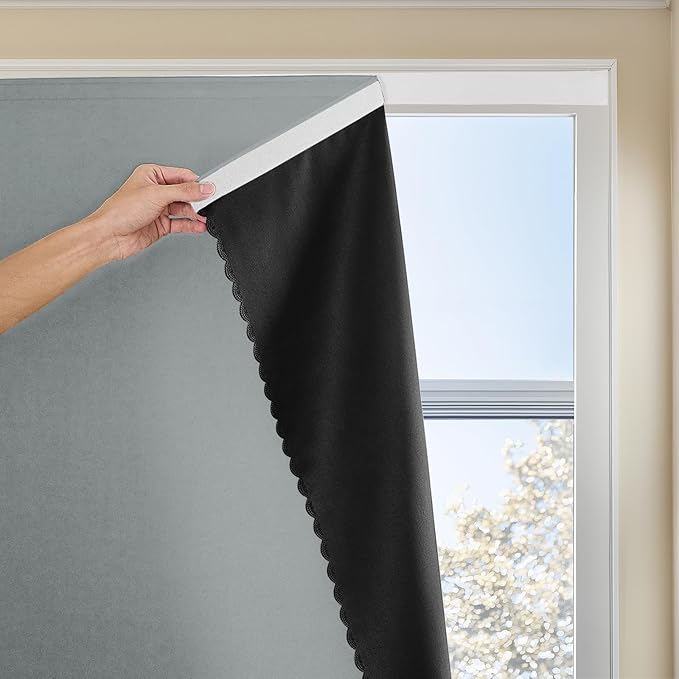 Magic Tape Stick on Portable Curtains by JILRON