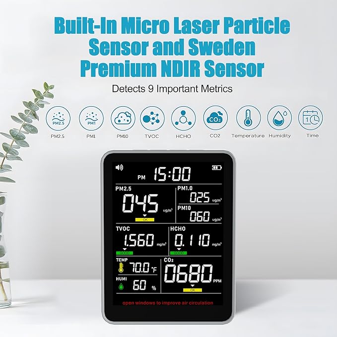 XOOPON 13-in-1 Indoor Air Quality Monitor - Image 2