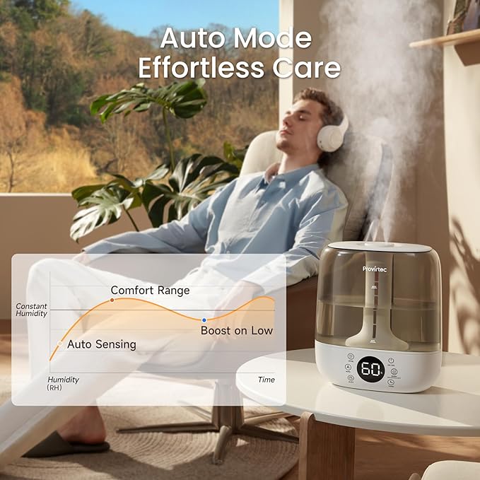 6L Self-Cleaning Humidifier for Large Room, CleanCare Warm & Cool Mist - Image 5