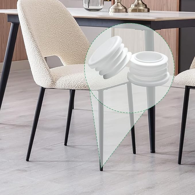 1-7/8" Plastic Hole Plugs White -Round Chair Leg Caps, Flush Mount Pipe Plugs - Image 8