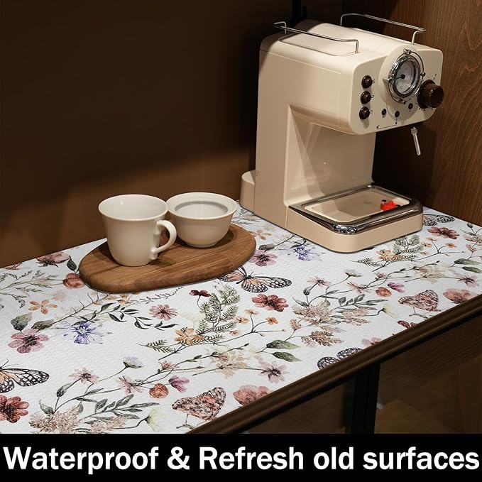 Floral Shelf Liners 16IN x 10FT Non Adhesive and Strong Non-Slip Shelf and - Image 9