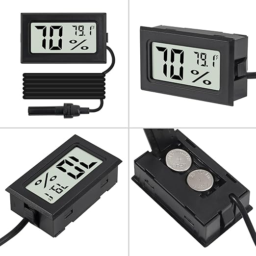 3Pcs Fahrenheit Thermometer Hygrometer Mini Digital - Image 4