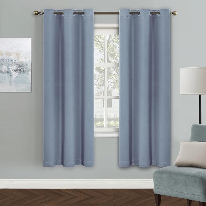MYSKY HOME Door Curtains for Doorway Dusty Blue Closet Curtain for Living Room - Image 8