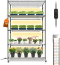 Bstrip Plant Shelf with Grow Light, 5 Tier Large Tall Plant Stand with 3FT T8 by Bstrip