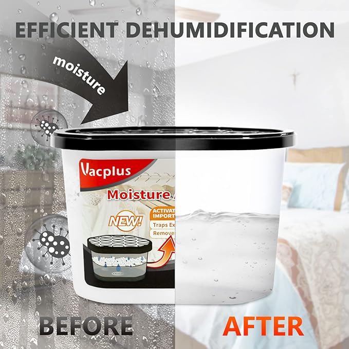 Vacplus Moisture Absorbers 6 Pack, Portable Humidity Absorber Boxes - Image 7