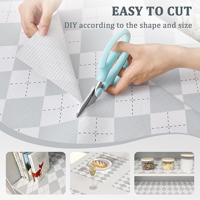 Shelf Liner for Kitchen Cabinets 18" x 360" Non-Adhesive Non-Slip Drawer Liners - Image 4