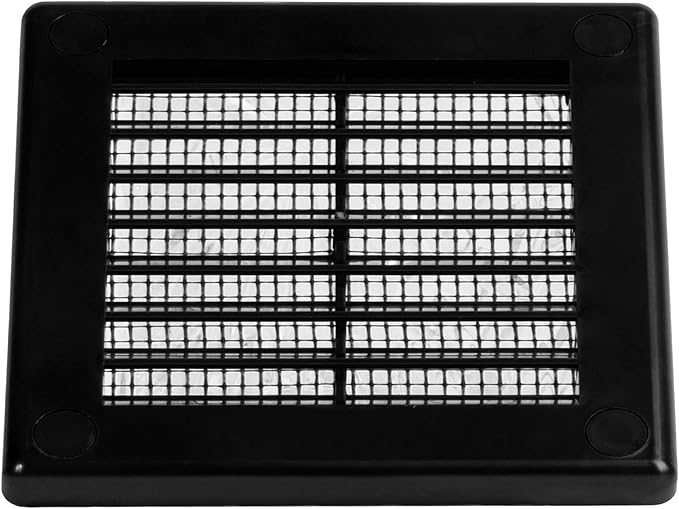 5-Pack 4" x 4" Square Air Vent Cover – Black Plastic Vent Deflector - Image 8