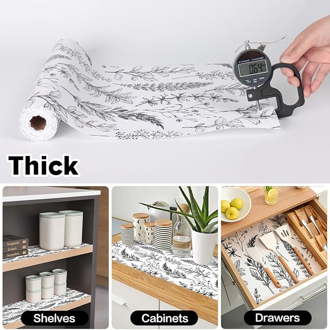 Shelf Liner for Kitchen Cabinets, Non Adhesive Cabinet Liner, Non-Slip Drawer - Image 4