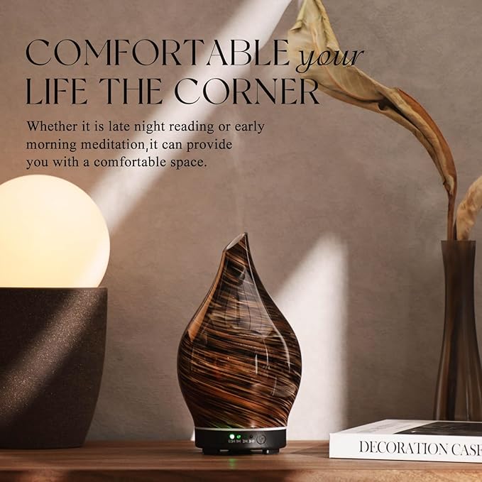 Porseme 150ml Essential Oil Diffuser Glass Color Changing Aroma Air Diffusers - Image 7