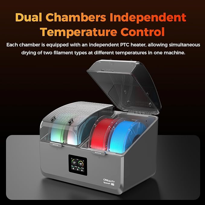 Creality Filament Dryer Box 4 Spool, SpacePi X4 3D Printer Filament Storage Box - Image 3