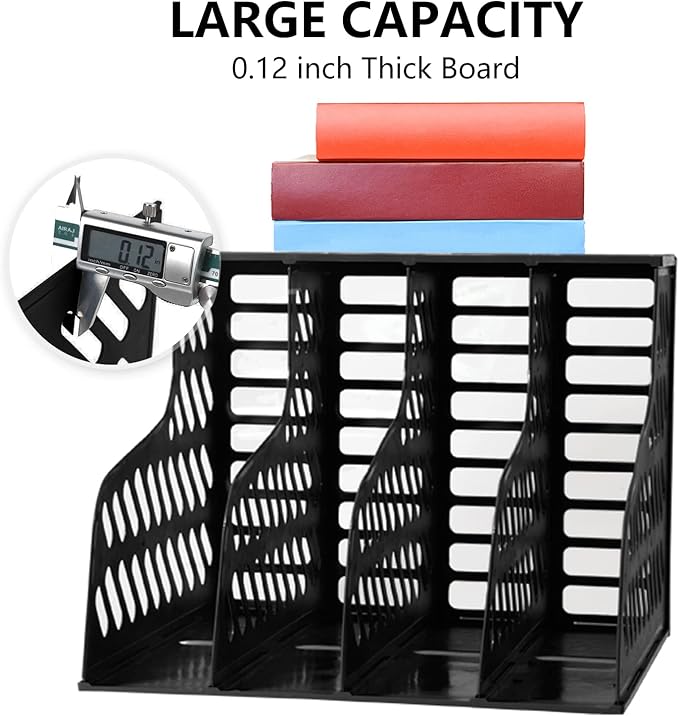SAYEEC Magazine File Holder, Plastic Desktop File Folder Organizer - Image 3
