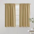 Beige Blackout Curtain Panels 42 Inch Length by PANELSBURG