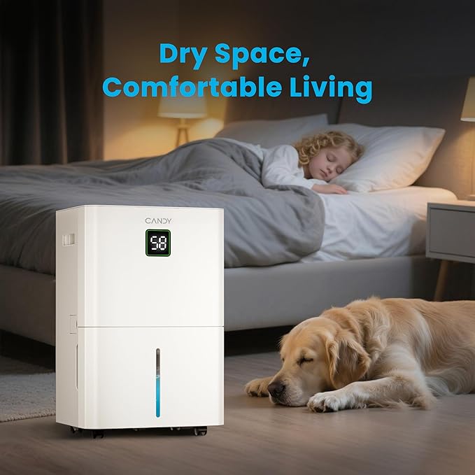Candy 98 Pints Dehumidifier for Spaces up to 5000 Sq. Ft, Dehumidifier for Home - Image 9