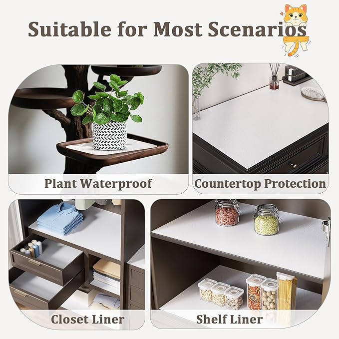 Shelf Liner for Kitchen Cabinets 18" x 120" Non-Adhesive Non-Slip Drawer Liners - Image 9