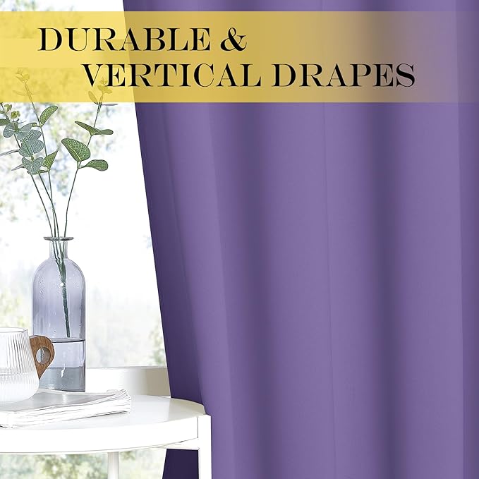 NICETOWN Lilac Purple Blackout Curtains - Image 6