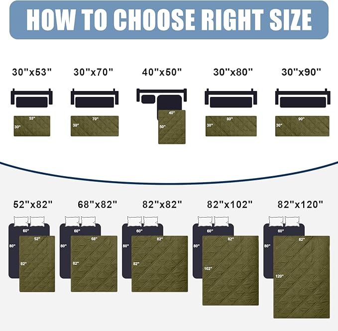 Smiry Waterproof Dog Bed Cover Pet Blanket, Soft Washable Dog Blanket - Image 6