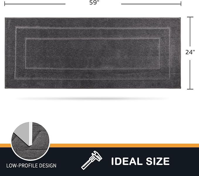 PURRUGS Dirt Trapping Door Mat 24" x 59", Non-Slip/Skid Machine Washable - Image 2