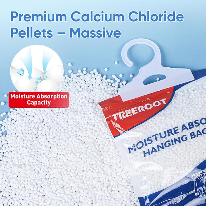 24 Pack Moisture Absorbers for Closet, 9.8OZ Hanging Closet Dehumidifier Bags - Image 6