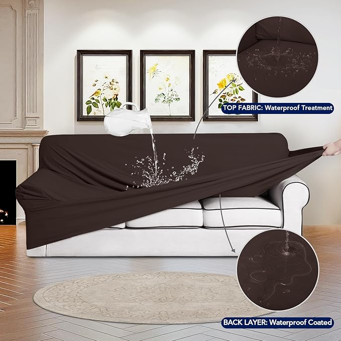 PureFit 100% Dual Waterproof Couch Cover Slipcovers - Image 3