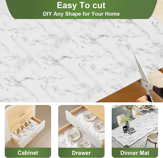 Moriah Shelf Liner Non Adhesive, Kitchen Drawer Liner Non Slip Waterproof - Image 6