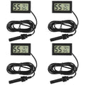 4 Pcs Mini Digital Hygrometer Thermometer Gauge by AITIAO