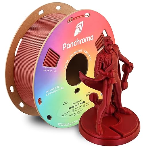 Polymaker Panchroma Red Color Changing PLA, Glitter Starlight Mars 3D Printer by Polymaker