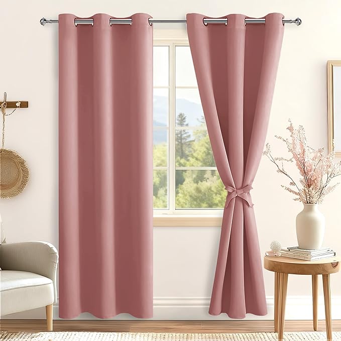 Hiasan Blackout Curtains for Bedroom, 38 x 84 Inches Long - Image 2