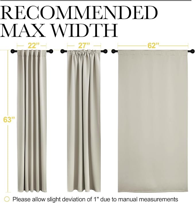 NICETOWN Blackout Curtain Panels Window Draperies - Image 7
