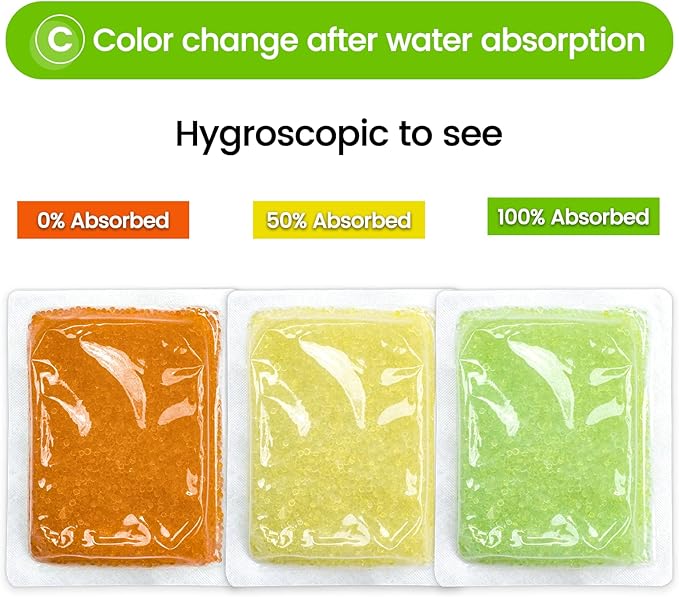 100 Packs 100 Gram Rechargeable Desiccant Packs, Moisture Absorbing Bag - Image 4