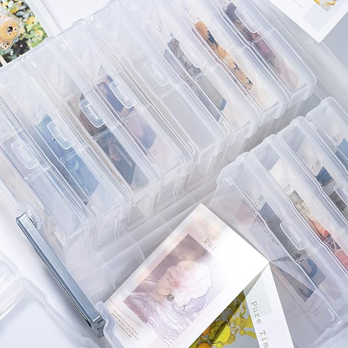 novelinks Transparent 4" x 6" Photo Organizers and Photo Storage Box - Image 5