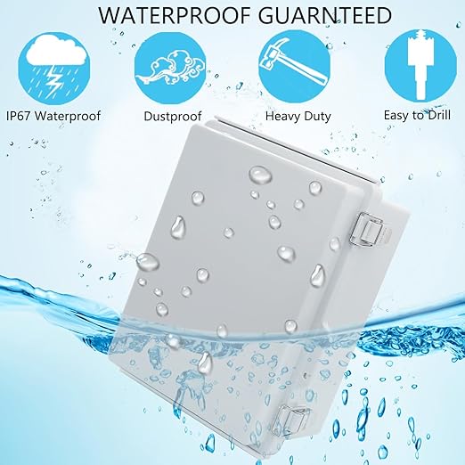 IP67Junction Box, ABS Plastic Outdoor Waterproof Box Electrical Enclosure - Image 2