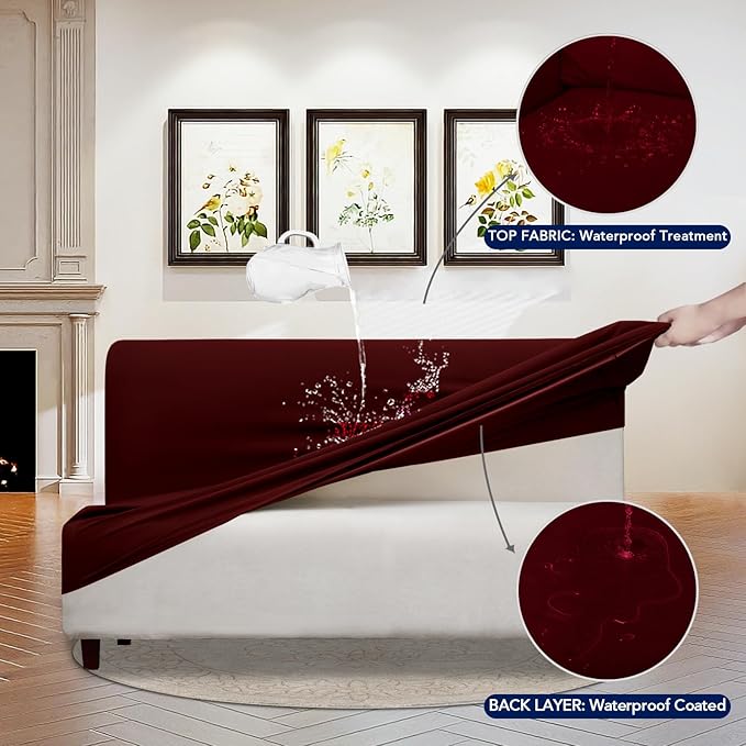 PureFit 100% Dual Waterproof Futon Cover, Couch Cover - Image 3