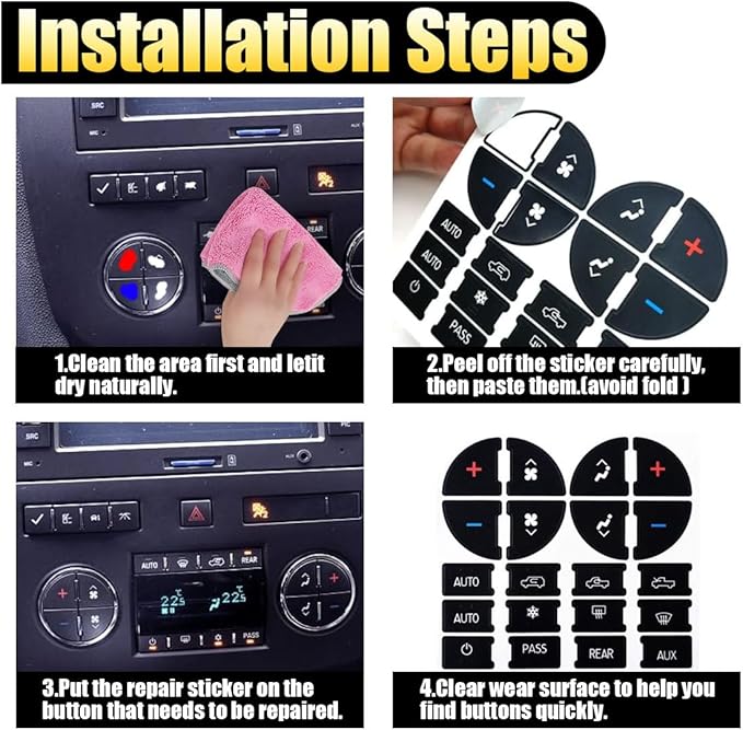 AC Dash Button Repair Decal Stickers, Repair - Image 6