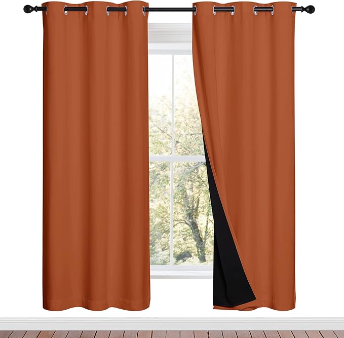 NICETOWN 100% Blackout Window Curtain Panels, Full Light Blocking Drapes by NICETOWN
