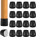 BAIPOK 16pcs Round Chair Leg Floor Protectors, Felt Pads Chair Leg Protectors by BAIPOK