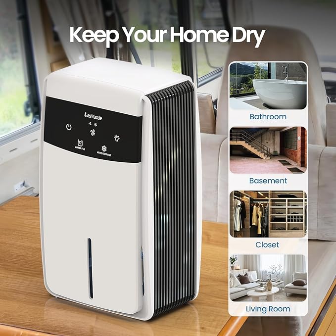 Dehumidifier for Bathroom with Drain Hose, 95 OZ Dehumidifiers for Home Bedroom - Image 6