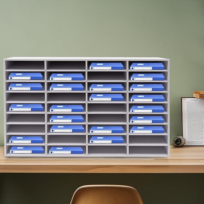 Literature Organizers 24/36Slots Mail Sorter Compartment Files Rack File - Image 8