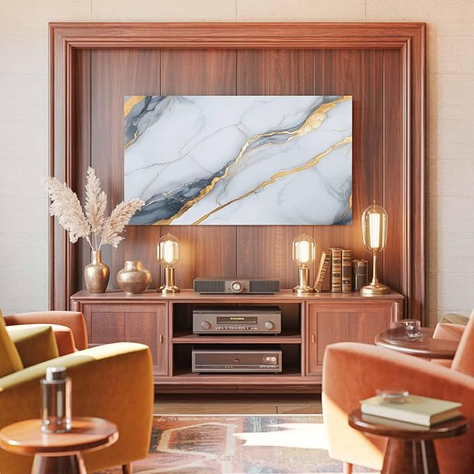 Elastic Indoor TV Cover 50" Dust Protector, Modern Ink Painting Art Abstract - Image 3