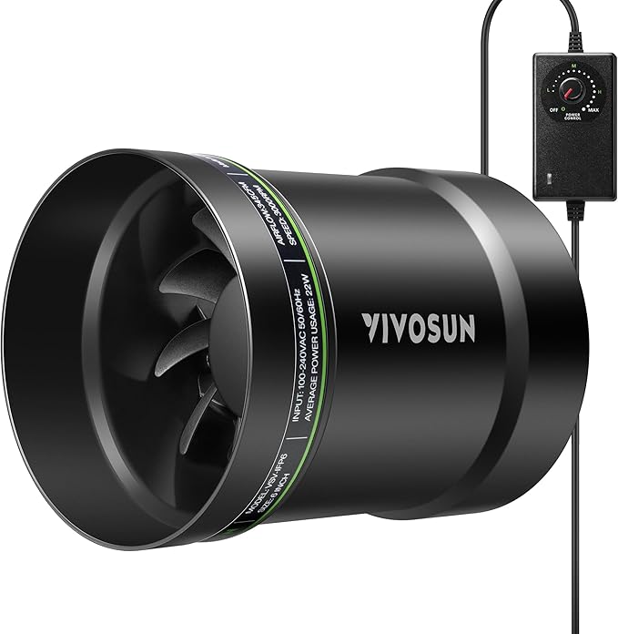 VIVOSUN 6” Inline Booster Duct Fan by VIVOSUN