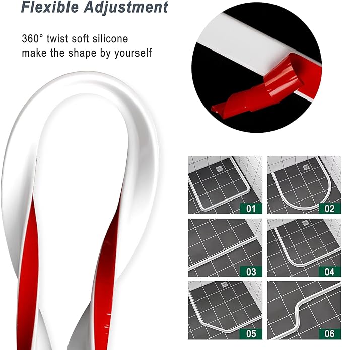 Collapsible Shower Water Guard Water Splash Guard Water Dam Barrier Shower - Image 3