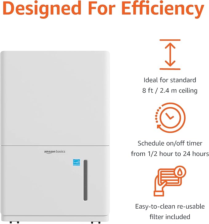 Amazon Basics 50-Pint Large Dehumidifier - Image 3
