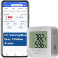 WiFi Temperature & Humidity Monitor, No Subscription 24/7 Remote Temp Sensor by FALAIOT