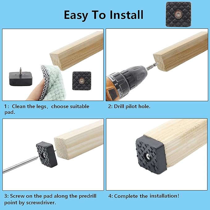 20PCS Screw on Furniture Pad, TTZEZE Furniture Sliders - Image 5