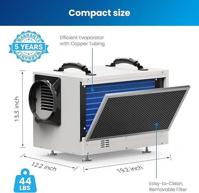 BaseAire Crawl Space Dehumidifier, 113 Pint Dehumidifiers - Image 7