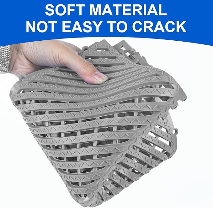 MYFAMIREA Modular Interlocking Cushion 12 Pack 11.8" x 11.8" Rubber Floor Tiles - Image 3