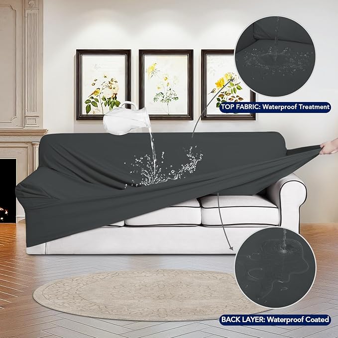 PureFit 100% Dual Waterproof Couch Cover Slipcovers - Image 3