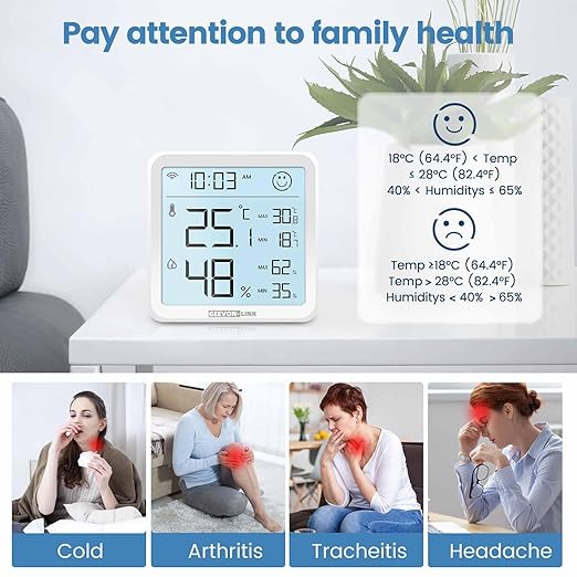 WiFi Indoor Hygrometer Thermometer, Smart Digital Bluetooth Humidity - Image 9