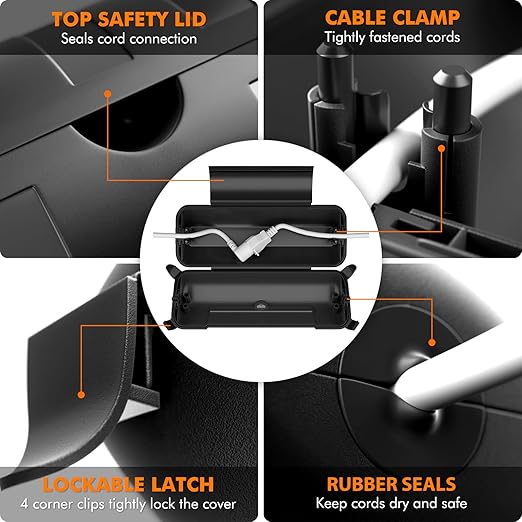 RESTMO 2 Pack Outdoor Waterproof Electrical Box, Weatherproof Connection Box - Image 3