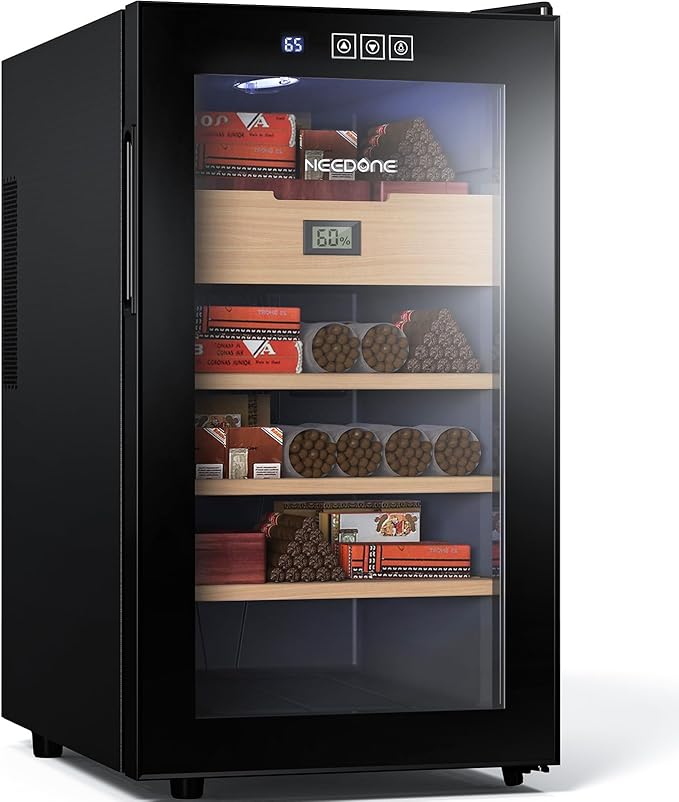 NEEDONE Cigar Humidor 48L with Heating and Cooling Temperature Control System by NEEDONE